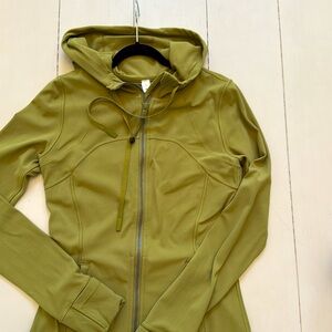Women's Army Green Zip-Up Hoodie